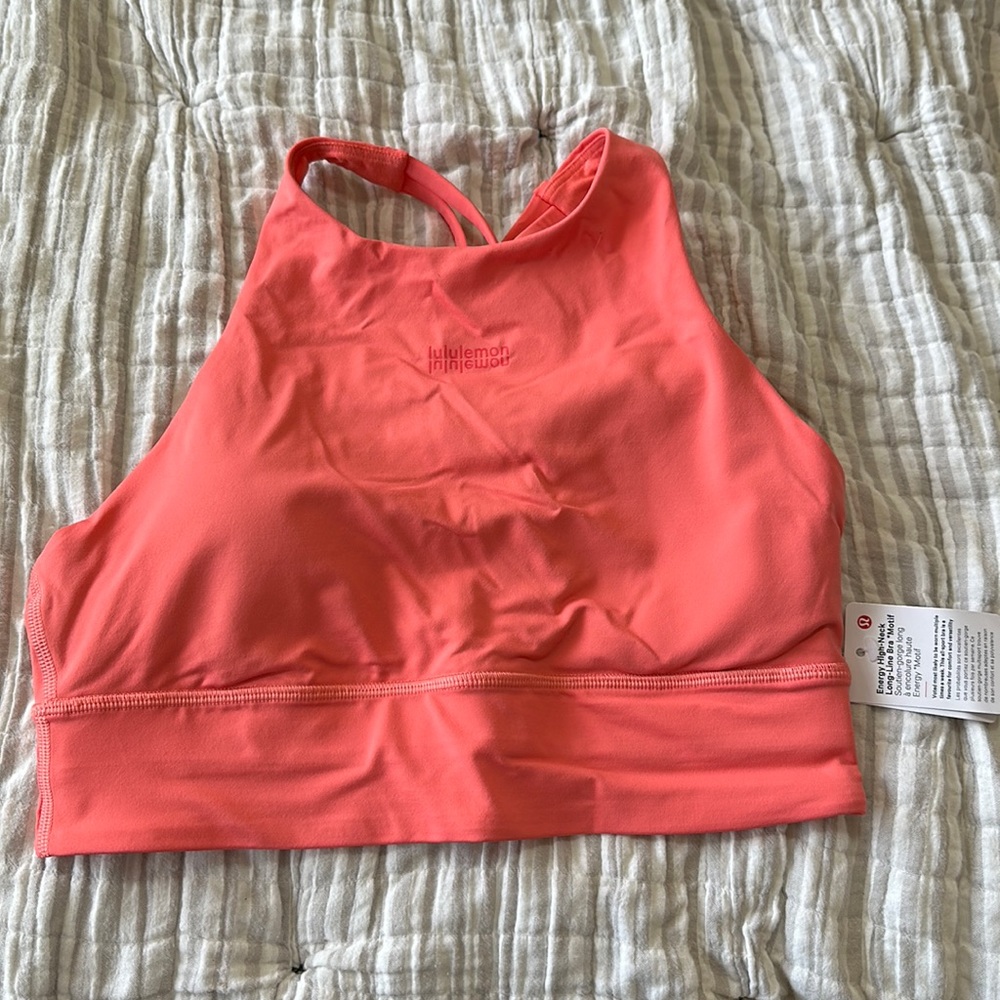 Lululemon High-neck Long-line Energy bra *motif sz 8